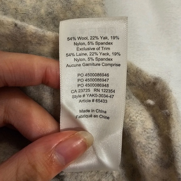 The Group Babaton Yak Wool Sweater XS Heather Grey - Picture 5 of 5